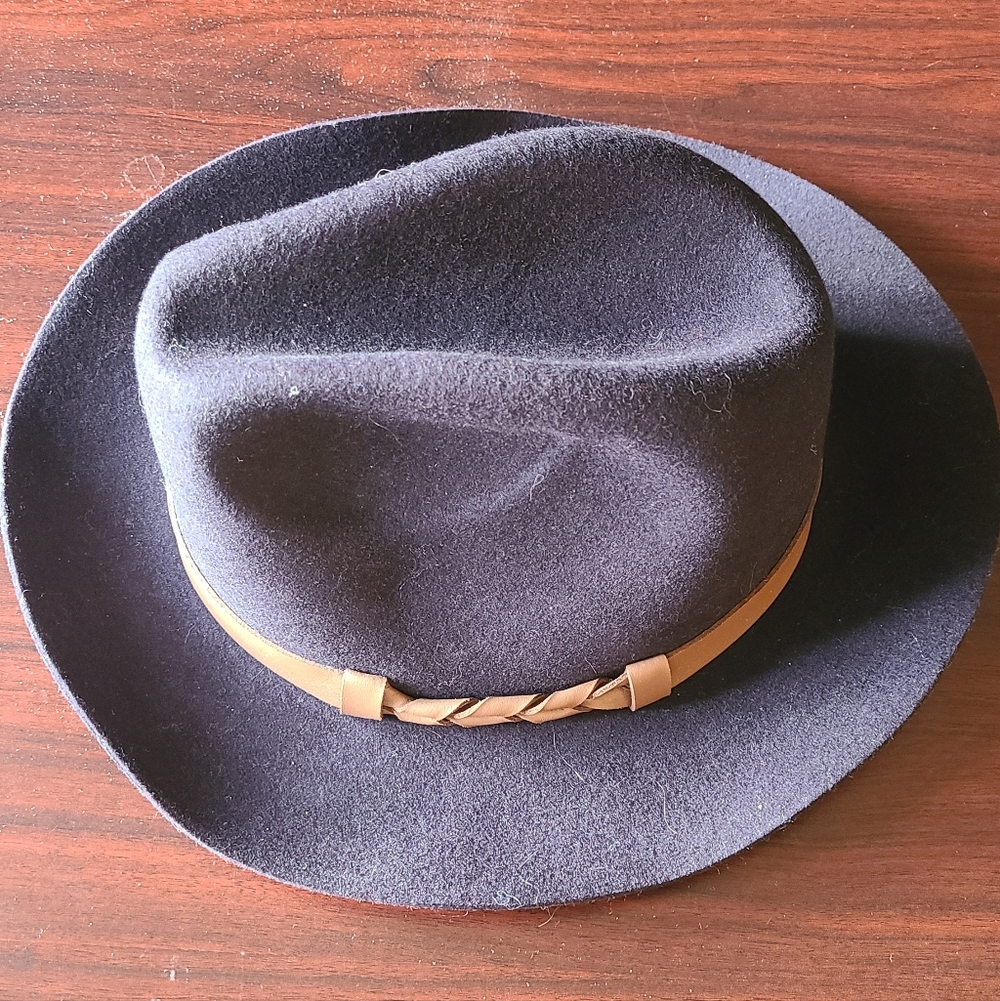 Nordstrom Navy Blue Wool Fedora